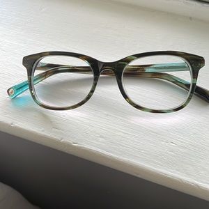 Warby Parker ‘Clyde’ Blue Marblewood Glasses